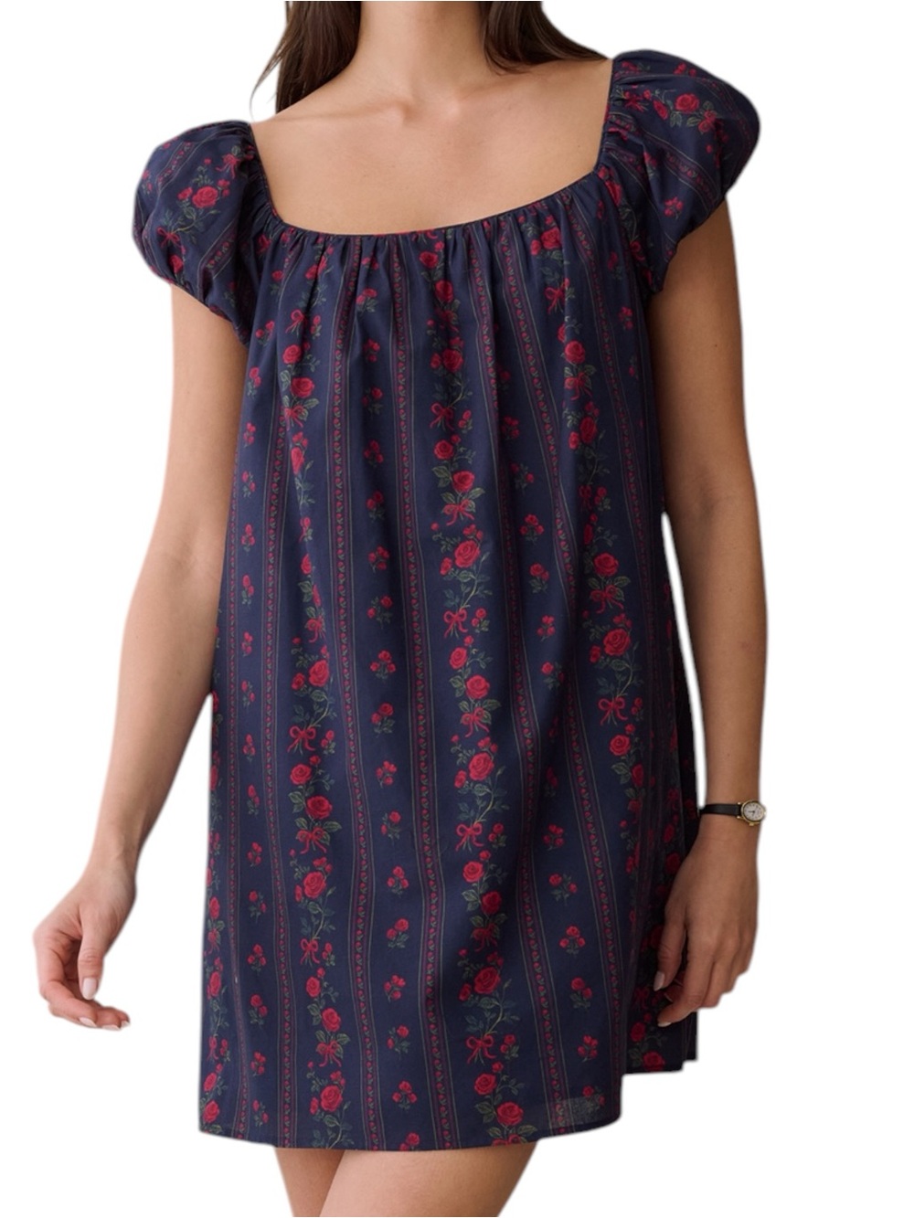 Few Moda Sorella Nya Mini Dress Scarlet Wine Floral Navy NWT